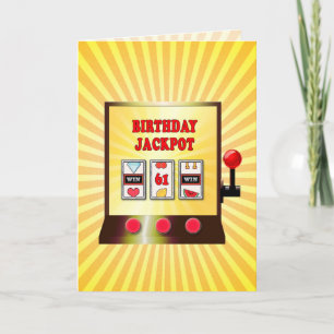 61st birthday slot machine card