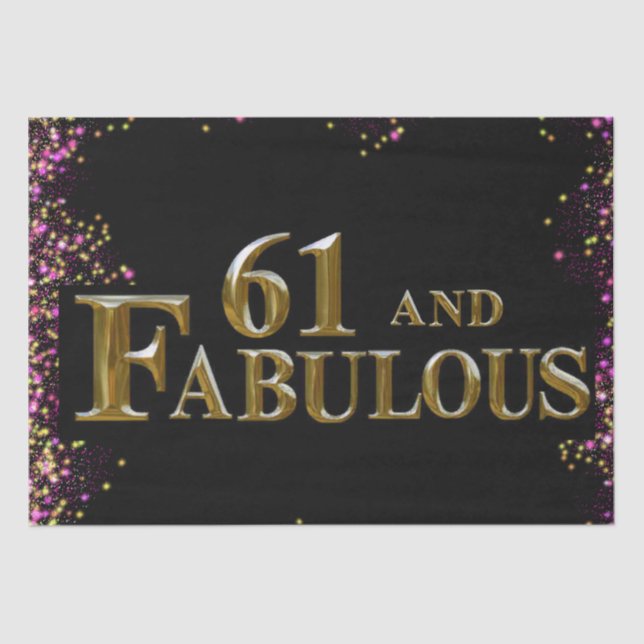 61st Birthday  Tissue Paper (Front)