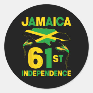 61st Jamaica Independence Day Since 1962 Doctor Bi Classic Round Sticker
