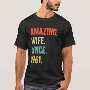 61St Wedding Aniversary Gift For Her Amazing Wife T-Shirt
