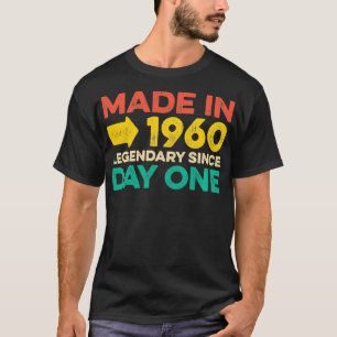 62 Year Old Men Women Born In 1960 Gifts For Birth T-Shirt