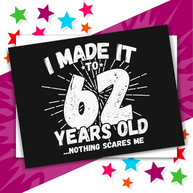 62 Year Old Sarcastic Meme Funny 62nd Birthday Postcard (Creator Uploaded)