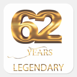 62 years legendary sticker