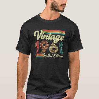 62 Years Old Vintage 1961 Born In 1961 62th T-Shirt