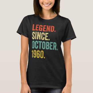 62 Years Old Vintage Legend Since October 1960 62n T-Shirt