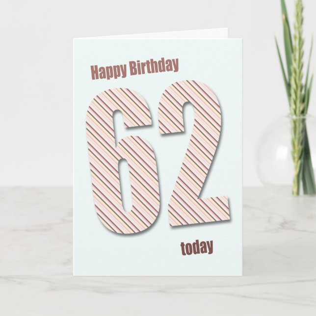 62nd birthday card (Front)