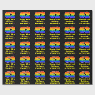 62nd Birthday: Fun, Colourful Rainbow Inspired # 6 Wrapping Paper