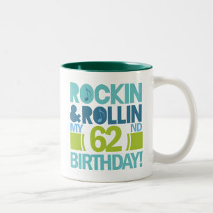 62nd Birthday Gift Ideas Two-Tone Coffee Mug