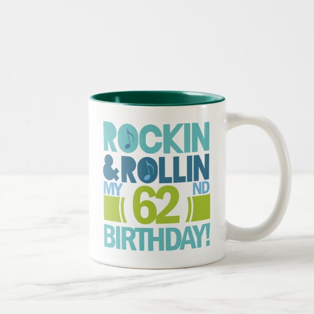 62nd Birthday Gift Ideas Two-Tone Coffee Mug (Right)