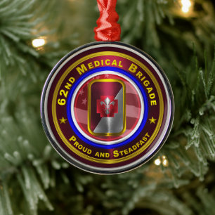 62nd Medical Brigade Christmas   Metal Ornament