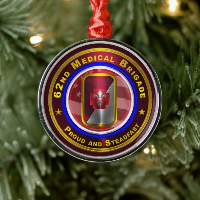 62nd Medical Brigade Christmas   Metal Ornament (Tree)