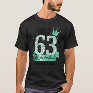63 & Fabulous I Turquoise White Party Group Photo  T-Shirt