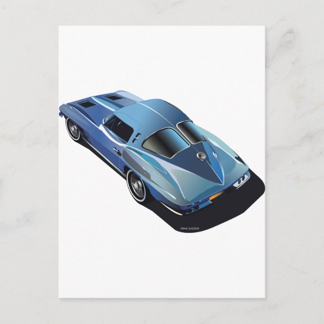 63_Split Window_Blue Postcard (Front)