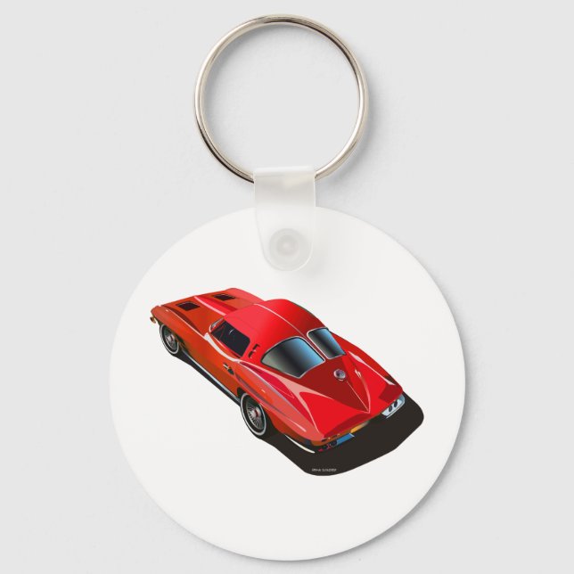 63 Split Window Red Key Ring (Front)