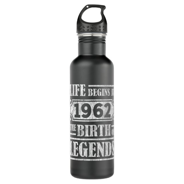 63 Year Old 1962 Birth Of Legend 63rd Birthday 710 Ml Water Bottle (Front)