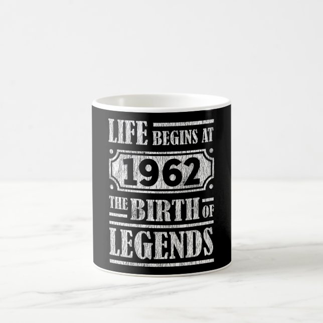 63 Year Old 1962 Birth Of Legend 63rd Birthday Coffee Mug (Center)
