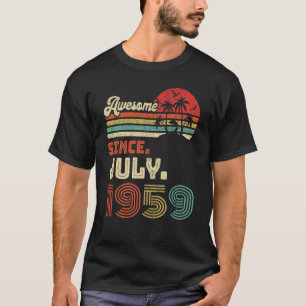 63 Year Old Awesome Since July 1959 63rd Birthday T-Shirt