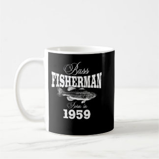 63 Year Old Fisherman Bass Fishing 1959 63rd Birth Coffee Mug