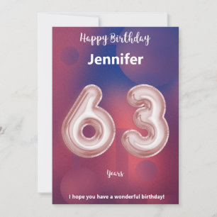 63 year old Happy Birthday card