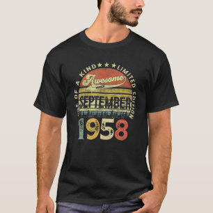63 Years Old Awesome Since September 1958 63Rd Bir T-Shirt