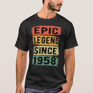 63 Years Old Bday 1958 Epic Legend 64th Birthday T-Shirt