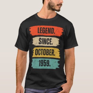 63 Years Old Legend Since October 1959 63rd Birth T-Shirt