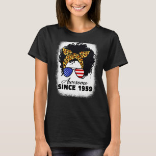 63 Years Old Leopard Awesome Since 1959 Birthday u T-Shirt