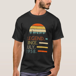 63 Years Old Retro Birthday Gift Legend Since July T-Shirt