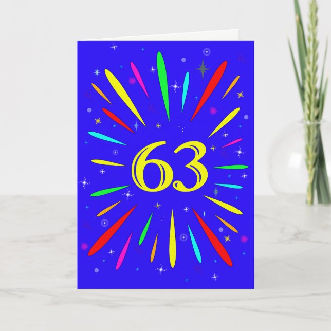 63rd Birthday Explosion Card (Front)