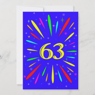 63rd Birthday Party Invitation Explosion 