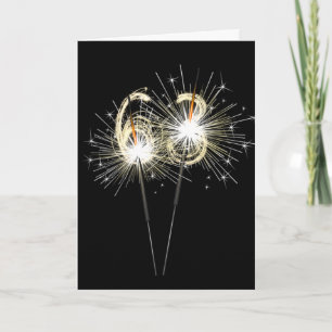 63rd Birthday Sparklers on Black Card