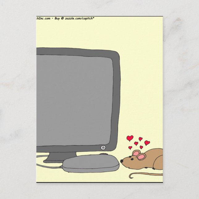 640 mouse love cartoon postcard (Front)