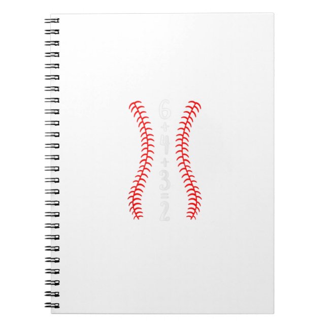 6432 Baseball Math Mum Dad Gift Funny 6432 Double  Notebook (Front)