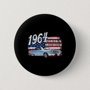 64 Impala Lowrider Ss 4th Of July American 6 Cm Round Badge