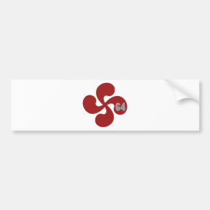 64 Lauburu Red Basque Cross Bumper Sticker