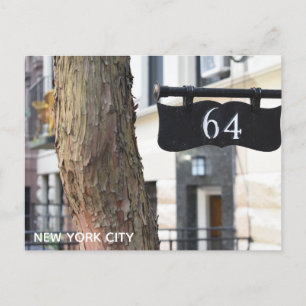 64 New York City Brownstones Upper West Side NYC Postcard