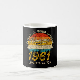 64 Year Old 1961 Retro Awesome 64th Birthday Gift Coffee Mug
