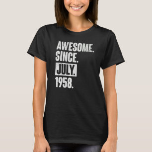 64 Year Old 64th Birthday Awesome Since July 195 T-Shirt