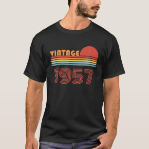 64 Year Old Day Of Birth Vintage Retro Sunset Born T-Shirt