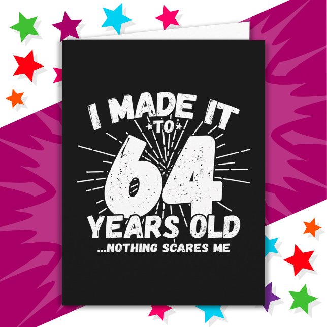 64 Year Old Sarcastic Meme Funny 64th Birthday Card (Creator Uploaded)
