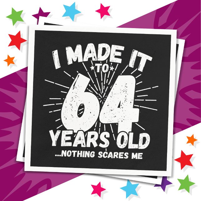 64 Year Old Sarcastic Meme Funny 64th Birthday Napkin (Creator Uploaded)