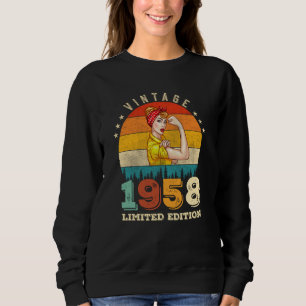 64 Year Old Women Bday 1958 Vintage 64th Birthday Sweatshirt