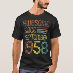 64 Years Old 64th Birthday Awesome Since Septembe T-Shirt