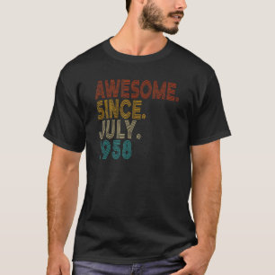 64 Years Old Awesome Since July 1958 64th Birthday T-Shirt