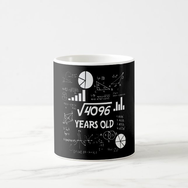 64 Years Old Bday Math Teacher 64th Birthday Gift Coffee Mug (Center)