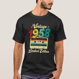 64 Years Old Vintage 1958 Cassette Tape 64Th Birth T-Shirt
