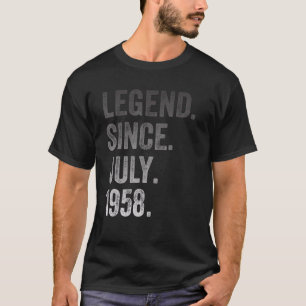 64th Birthday 64 Years Old Legend Since July 1958 T-Shirt
