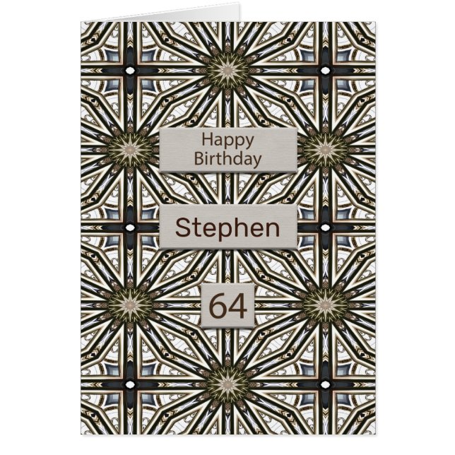 64th Birthday Abstract Mandala Design (Front)