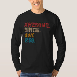 64th Birthday Awesome Since May 1958 64 Years Old T-Shirt