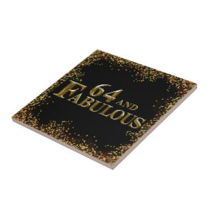 64th Birthday  Ceramic Tile